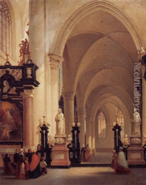 Kircheninterieur Oil Painting - Bernard Neyt
