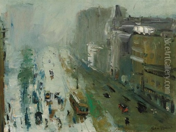 Upper Broadway Oil Painting - George Bellows