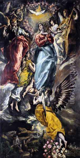 The Virgin of the Immaculate Conception 1608-13 Oil Painting - El Greco (Domenikos Theotokopoulos)
