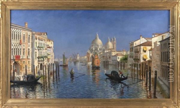Venetian Canal Scene Oil Painting - William Livingstone Anderson