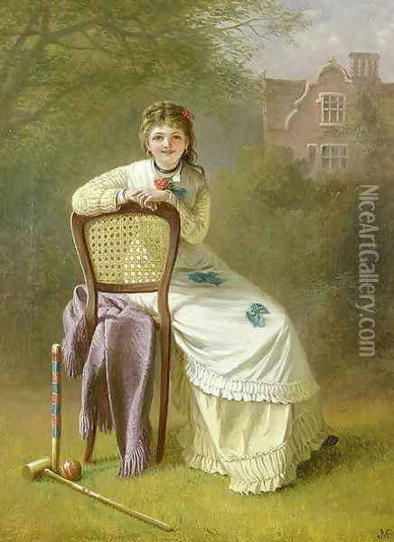 Awfully Jolly Oil Painting - Jane Maria Bowkett