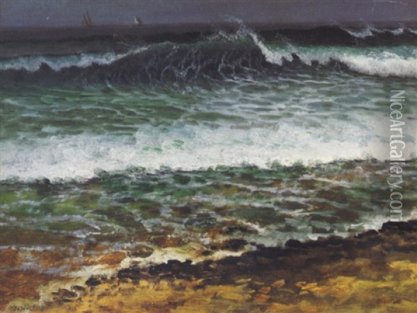 Wave Oil Painting - Albert Bierstadt