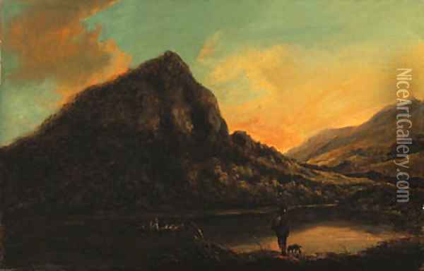 Eagle's Nest, Lower lake Killarney Oil Painting - William Ashford