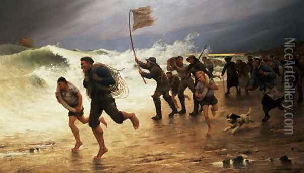 The Rescue Oil Painting - Maurice Poirson