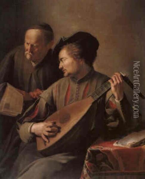 An Allegory Of Music Oil Painting - Gerrit Willemsz Horst