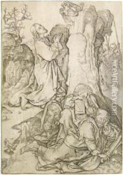 Christ On The Mount Of Olives. Oil Painting - Wenzel Von Olmutz