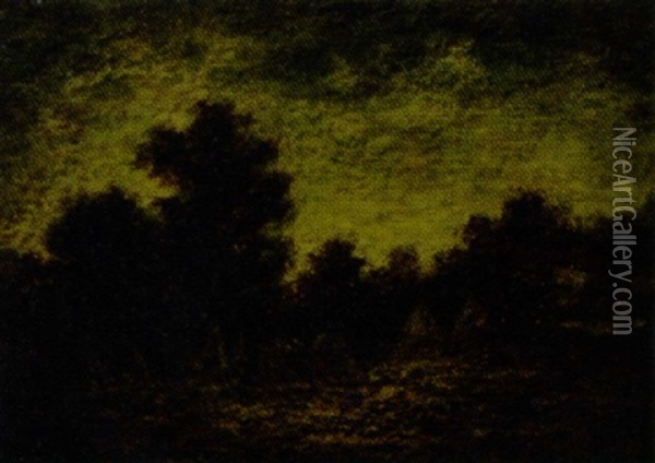 Dark Landscape Oil Painting - Ralph Albert Blakelock