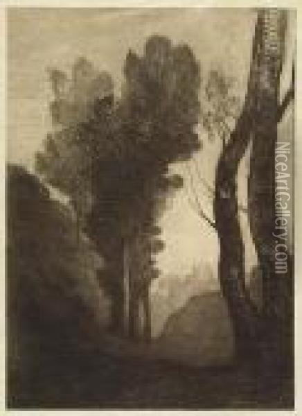 Environs De Rome Oil Painting - Jean-Baptiste-Camille Corot