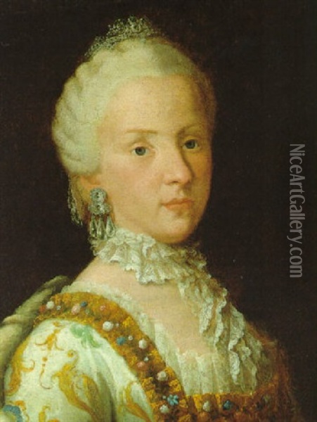 Bildnis Der Erzherzogin Marianne, Alteste Tochter Der Kaiserin Maria Theresia Oil Painting - Martin van Meytens the Younger