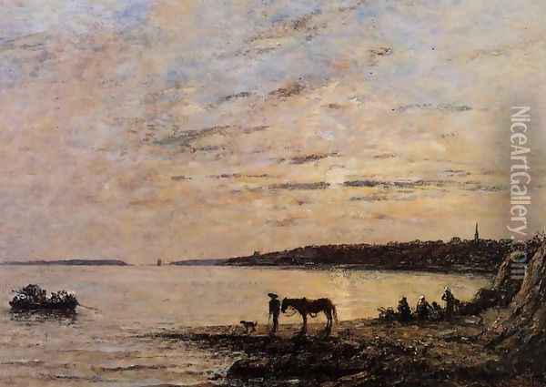 Brest, the Harbor Oil Painting - Eugene Boudin