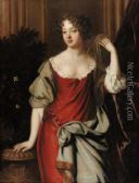 Portrait Of Louise De Kerouaille, Duchess Of Portsmouth Oil Painting - Sir Peter Lely