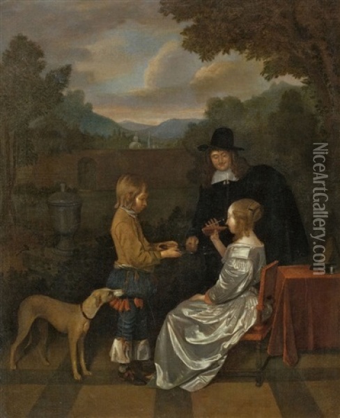 The Refreshment Oil Painting - Gerard ter Borch the Younger