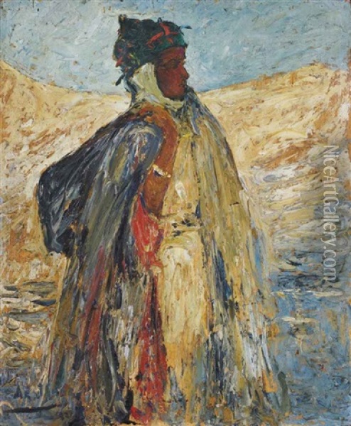 Sub-saharienne (+ L'espagnole; 2 Works) Oil Painting - Armand Gustave Gerard Jamar