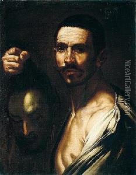 Executioner With The Head Of Saint John The Baptist Oil Painting - Francesco Fracanzano