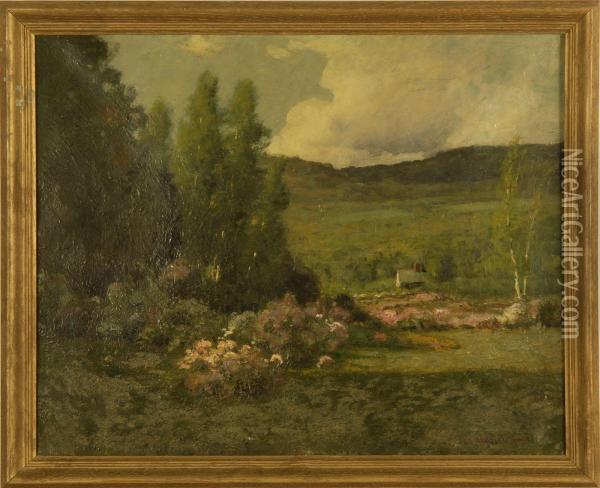 New England Landscape Oil Painting - William Lavalley