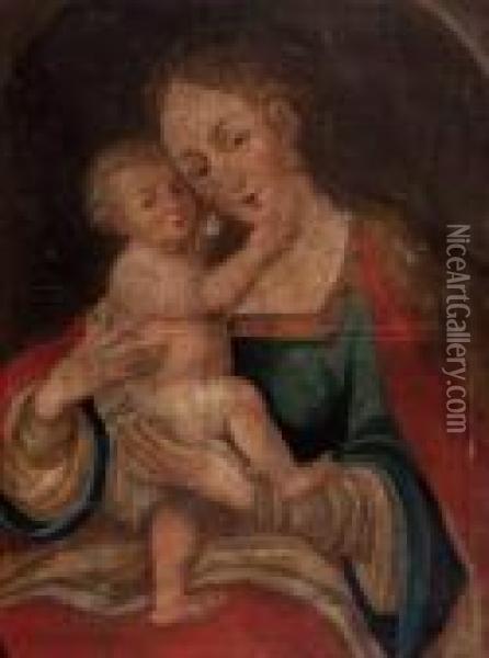 Gnadenbild Maria Hilf In Der Stadtpfarrkirche Innsbruck Oil Painting - Lucas The Elder Cranach
