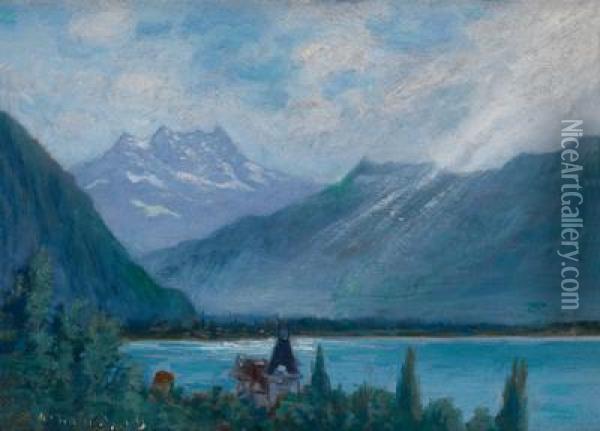 Ansicht Vom Millstatter See Oil Painting - Prinz Abdul Meijid