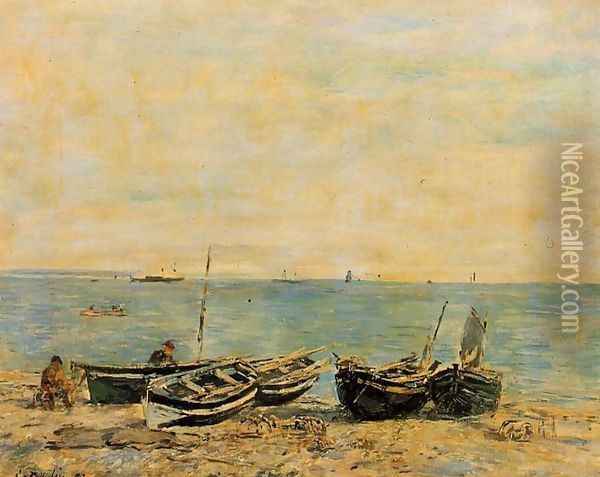 Sainte-Adresse, the Shore Oil Painting - Eugene Boudin