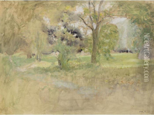 Arbres Dans La Prairie Oil Painting - Jean-Edouard Vuillard