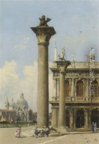A View Of The Piazzetta San Marco, Venice Oil Painting - Antonietta Brandeis