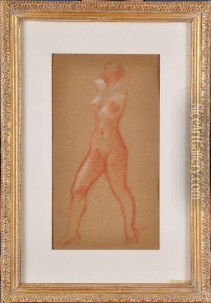 Standing Nude Oil Painting - Aristide Maillol