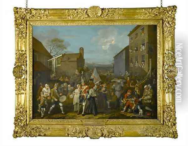 The March of the Guards to Finchley Oil Painting - William Hogarth