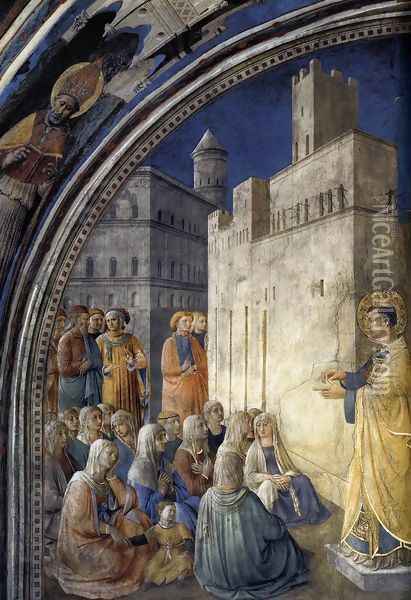 The Sermon of St Stephen Oil Painting - Fra Angelico (Guido di Pietro)