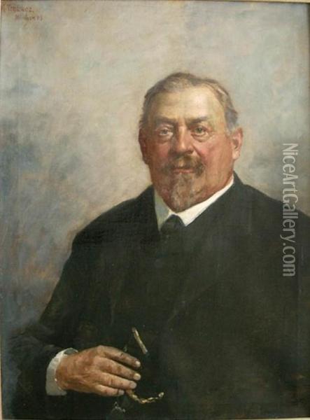 Portret Mezczyzny (1893) Oil Painting - Maurycy Trebacz