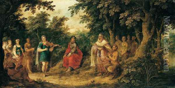 The Judgement of Midas Oil Painting - Abraham Govaerts
