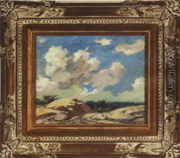 Wind Clouds Oil Painting - Frederick James Boston