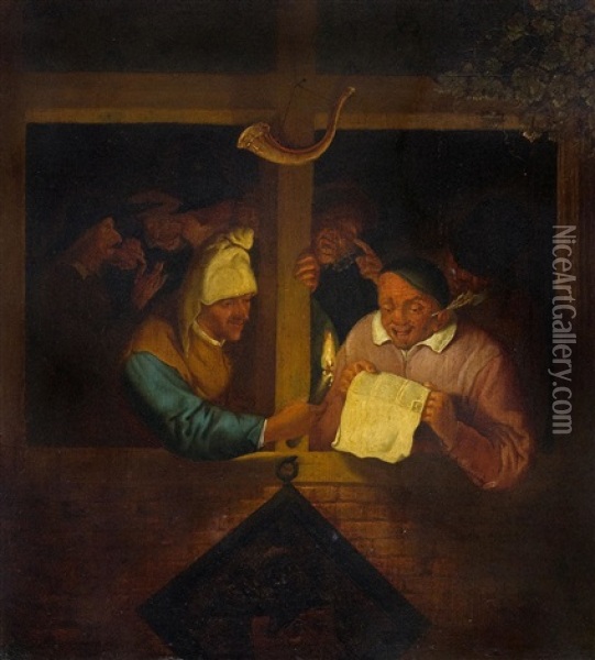 The Rhetoricians Oil Painting - Jan Steen