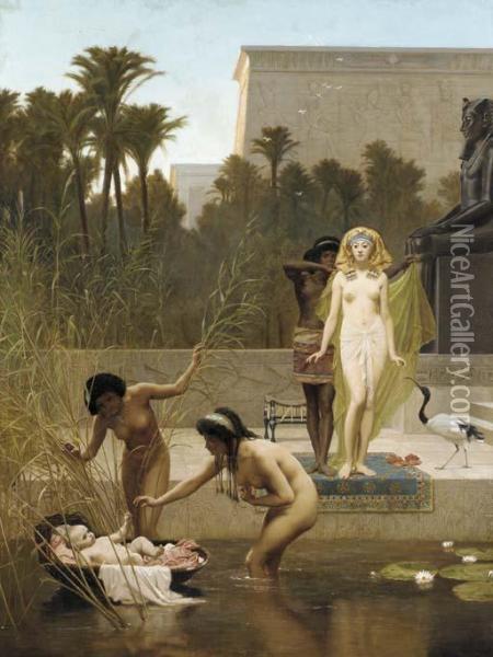 The Finding Of Moses Oil Painting - Frederick Goodall