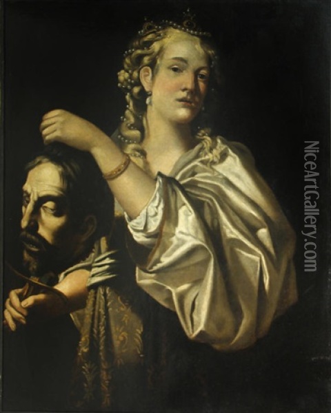Judith With The Head Of Holofernes Oil Painting - Michele Desubleo