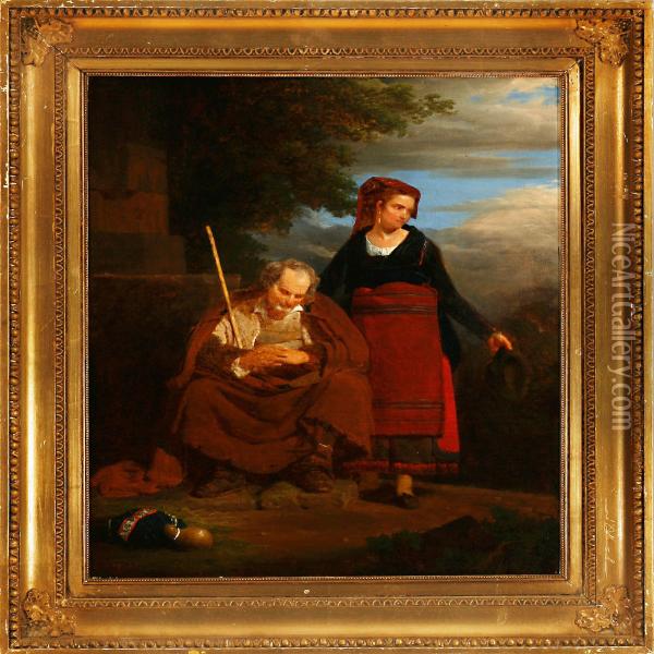 Italian Beggars Oil Painting - Charles Lock Eastlake