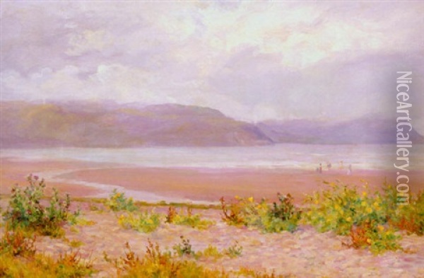 California Coastal Scene Oil Painting - John MacWhirter