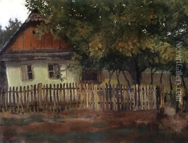 House at Nagybanya 1904 Oil Painting - Tibor Boromisza