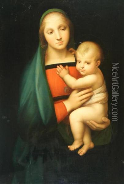 Madonna Del Granduca Oil Painting - Raphael (Raffaello Sanzio of Urbino)
