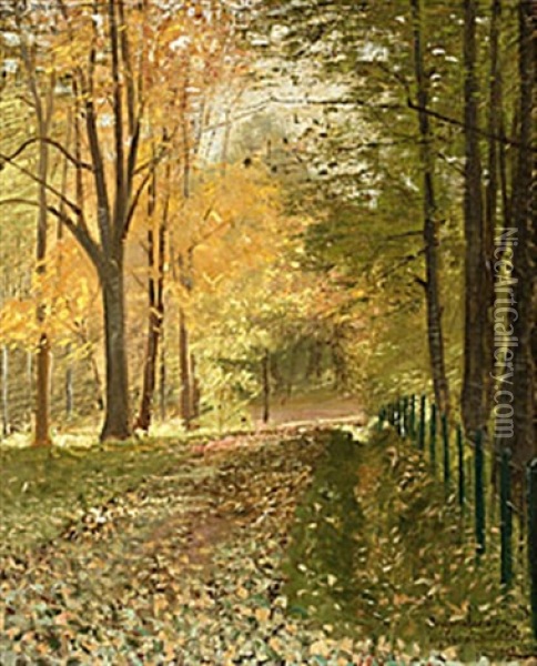 Oktobereftermiddag Oil Painting - Eugene Fredrik Jansson