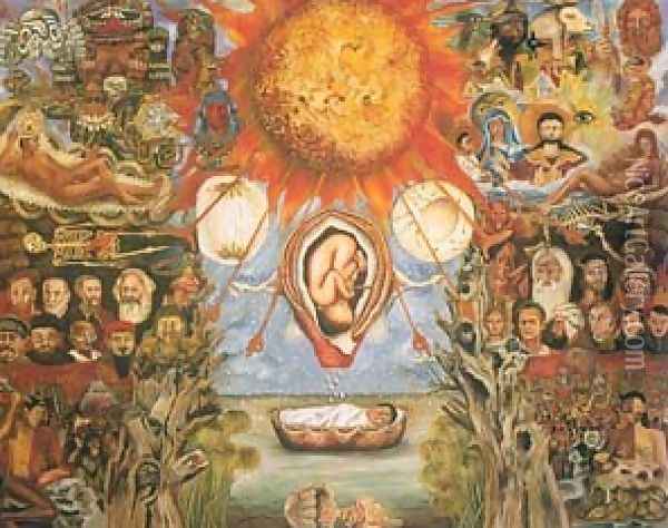 Moses Nucleus Of Creation Oil Painting - Frida Kahlo