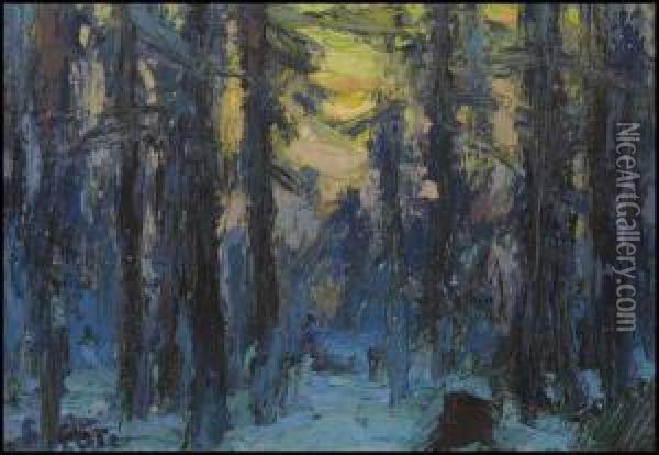 Winter Forest Oil Painting - Marc-Aurele Foy De Suzor-Cote