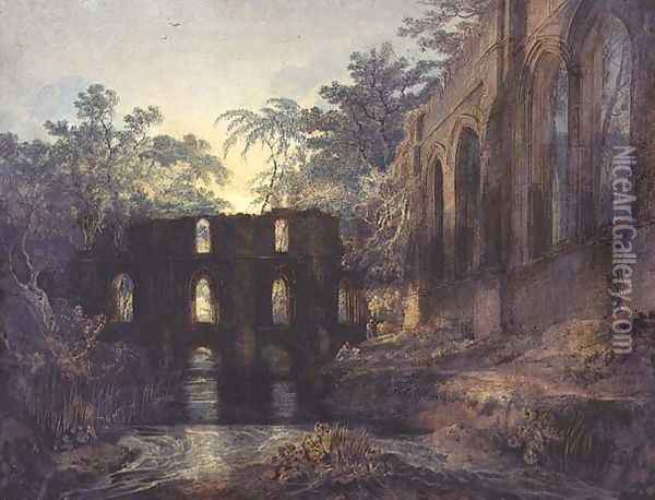 Fountains Abbey Oil Painting - Joseph Mallord William Turner
