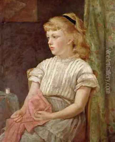 Portrait of a Girl 1896 Oil Painting - Blanche F MacArthur