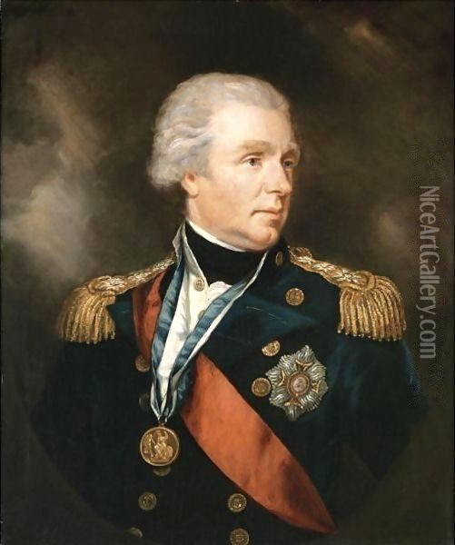 Portrait Of Admiral William Waldegrave, 1st Baron Radstock (1753-1825) Oil Painting - James Northcote