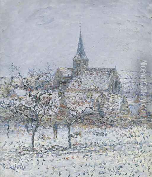 L'Eglise de Bennecourt Oil Painting - Gustave Loiseau