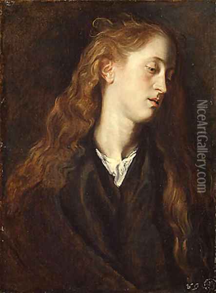 Study Head of a Young Woman possibly 1618 Oil Painting - Sir Anthony Van Dyck