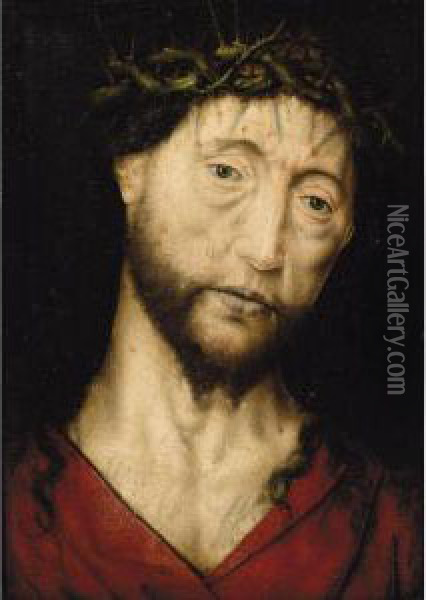 Christ Crowned With Thorns Oil Painting - Albrecht Bouts