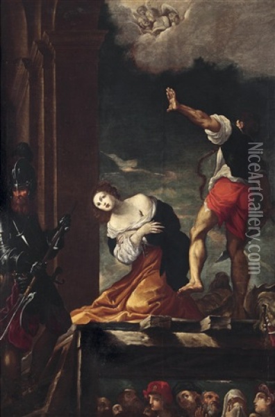 Das Martyrium Der Heiligen Margherita Oil Painting - Ludovico Carracci