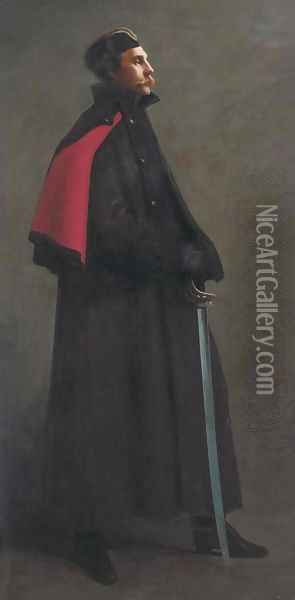Portrait of General Sir Ian Standish Monteith Hamilton, G.C.B., G.C.M.G. (1853-1947) Oil Painting - Vereker Monteith Hamilton
