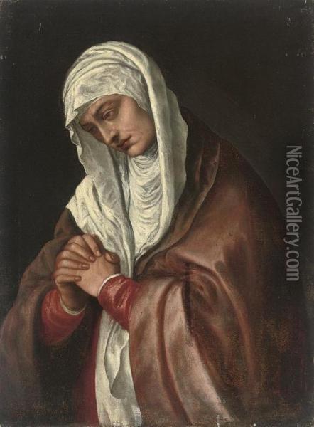 The Mater Dolorosa Oil Painting - Tiziano Vecellio (Titian)