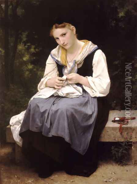 Jeune Ouvriere (Young Worker) Oil Painting - William-Adolphe Bouguereau